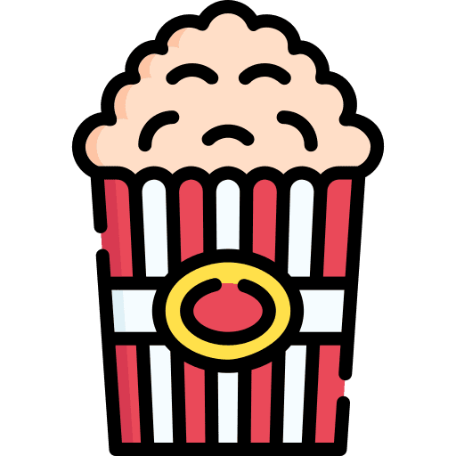 Popcorn fast food salty food and restaurant icon Popcorn fast food salty food and restaurant icon