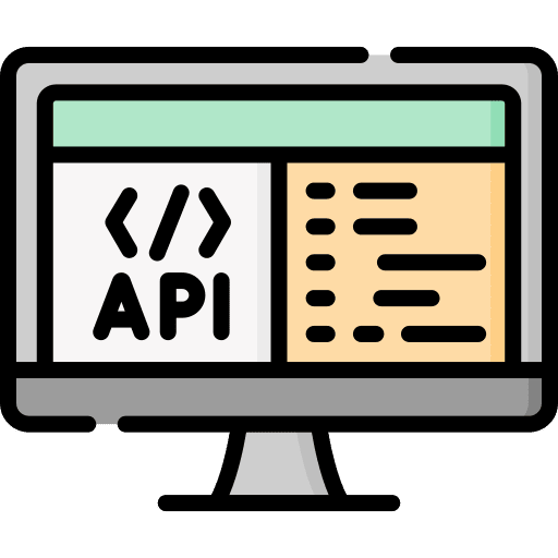 Api seo and web technology integration computer icon