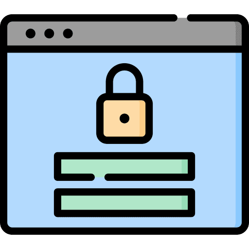 Log in browser security lock icon