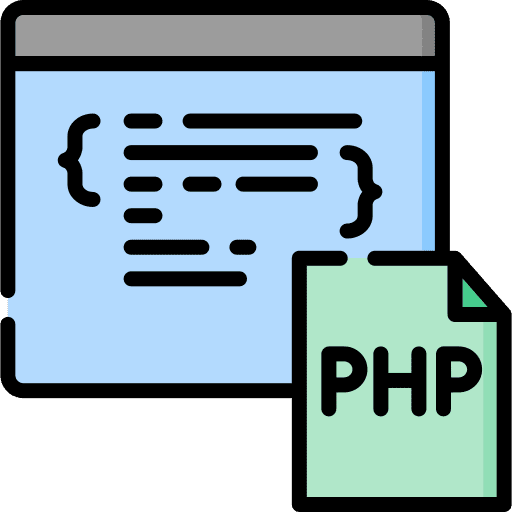 Php web web programming coding icon