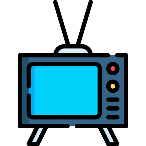 Television electronics old tv film icon Television electronics old tv film icon
