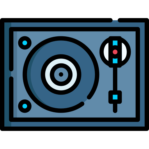 Turntable turntable electronics dj mixer icon Turntable turntable electronics dj mixer icon