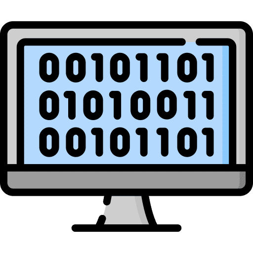 Binary code interface coding binary code icon Binary code interface coding binary code icon