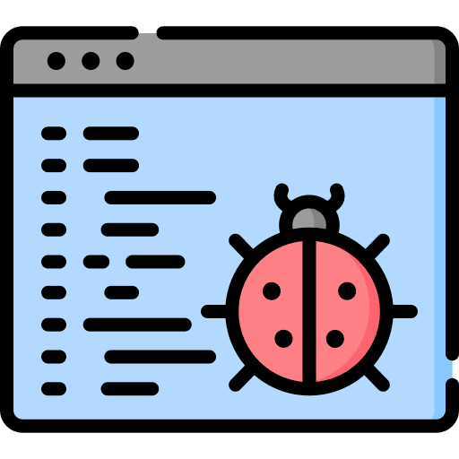 Bug bug code window icon Bug bug code window icon