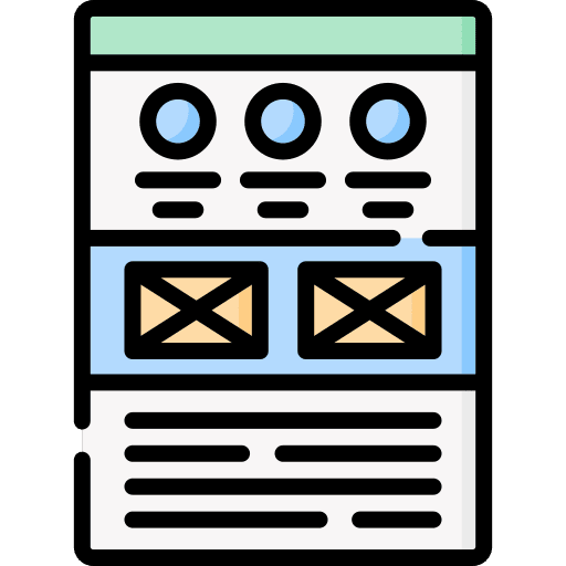 Landing page interface responsive layout icon Landing page interface responsive layout icon