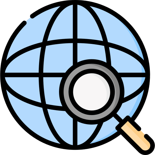 Worldwide worldwide magnifying glass global icon Worldwide worldwide magnifying glass global icon