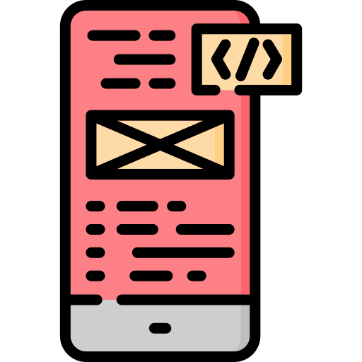 Coding coding smartphone ux design icon Coding coding smartphone ux design icon