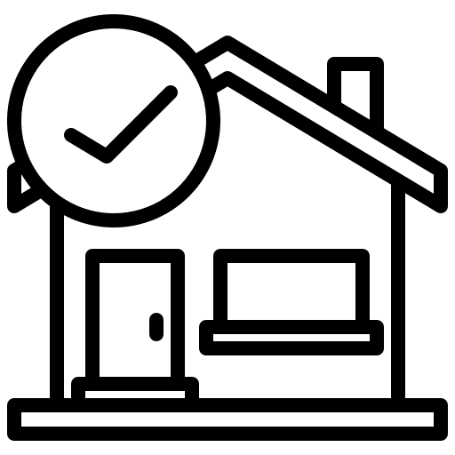 Correct correct cottage residential icon
