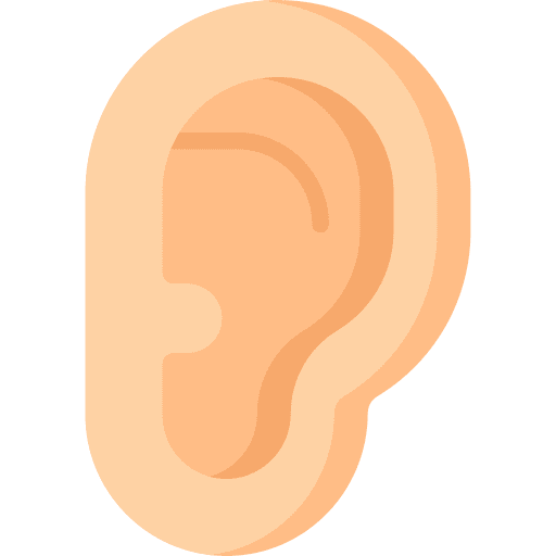 Ear listen sense healthcare and medical icon