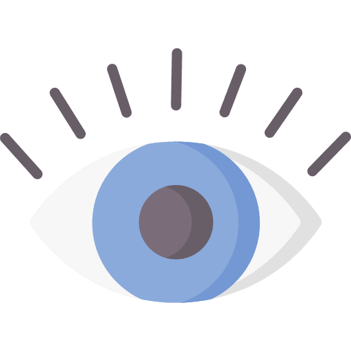 Eye vision view human body icon Eye vision view human body icon
