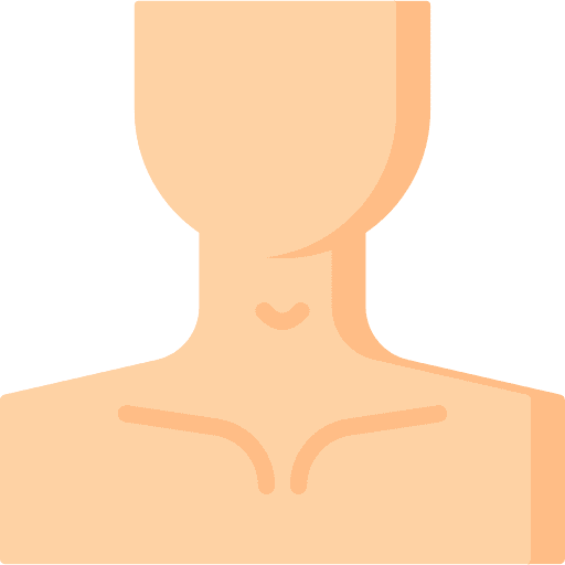 Neck shoulder anatomy healthcare and medical icon
