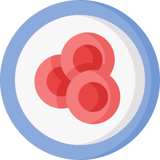 Blood stem cell petri dish lab icon Blood stem cell petri dish lab icon