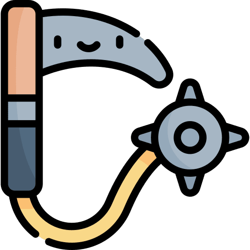Chain sickle warrior asian weapon icon Chain sickle warrior asian weapon icon