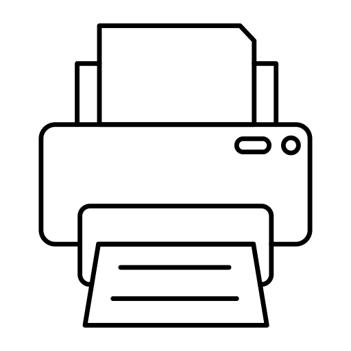 Printer print electronics device icon