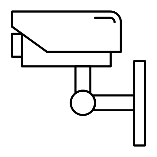 Cctv video camera security system icon