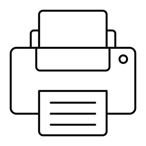 Fax machine printer file printing paper icon