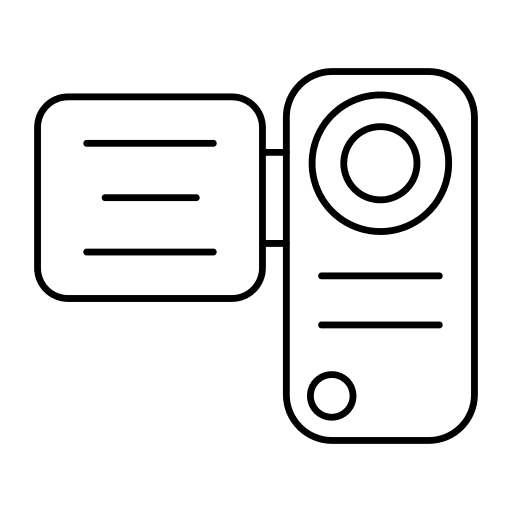 Camera electronics movie camera icon