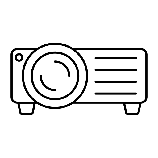Projector technology movie presentation icon