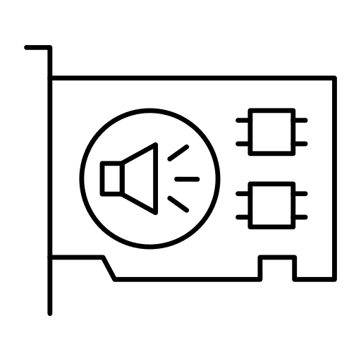 Sound card computer hardware audio device component icon