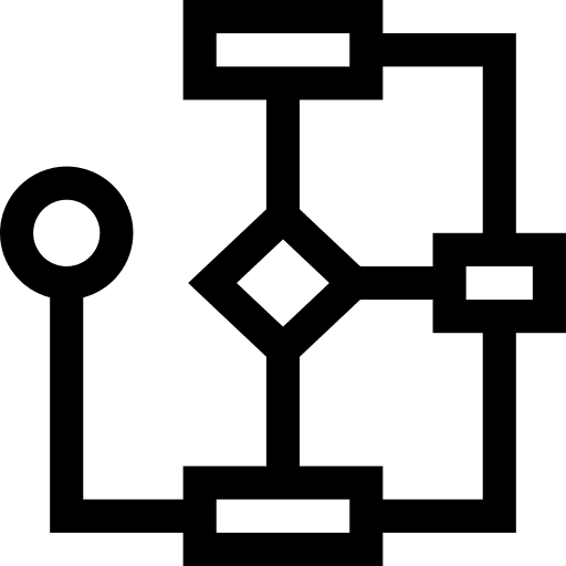 Flowchart process business and finance presentation icon