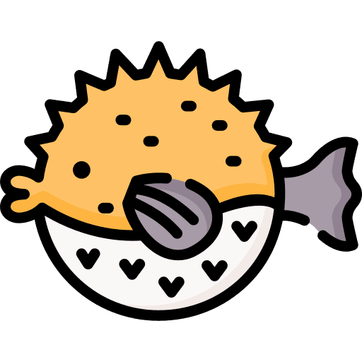Puffer fish puffer fish sea life animals icon