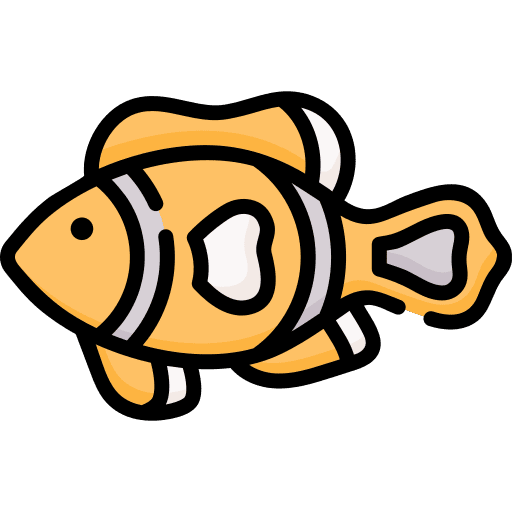 Clownfish marine animal kingdom aquatic icon Clownfish marine animal kingdom aquatic icon