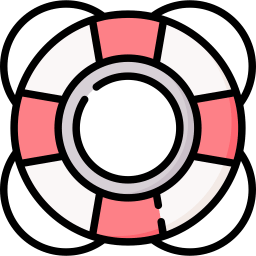 Lifebuoy floating help security icon Lifebuoy floating help security icon