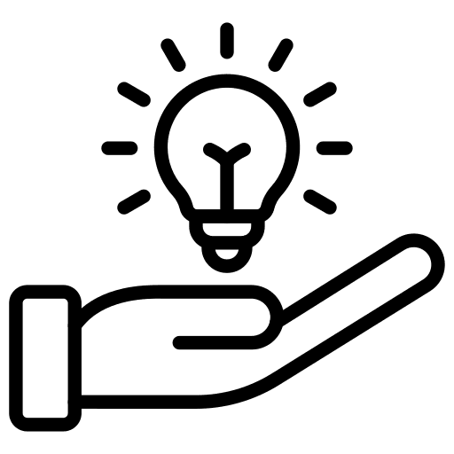 Solution inspiration solution imagination icon