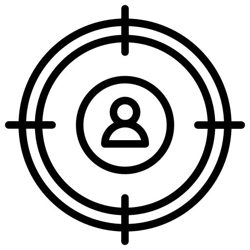 Target audience marketing client human resources icon