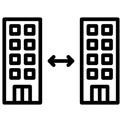 B2b company arrow combine icon B2b company arrow combine icon