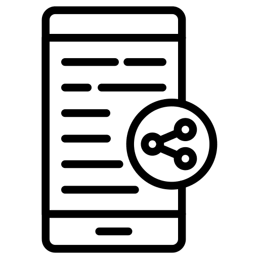 Content communications social media smartphone icon Content communications social media smartphone icon