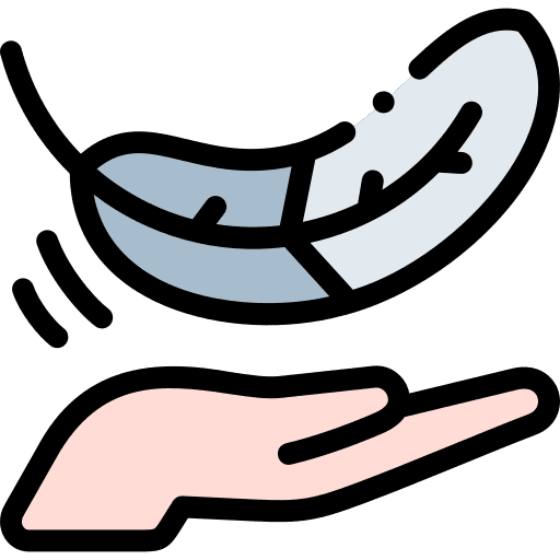 Lightweight feather promotion marketing icon