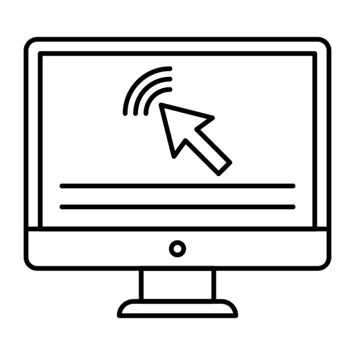 Clicking monitor clicking tap icon Clicking monitor clicking tap icon