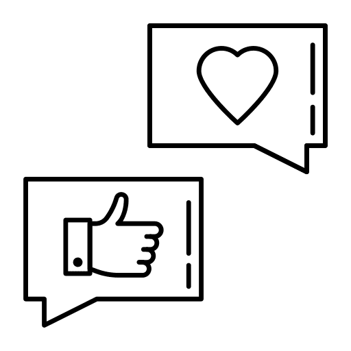 Feedback social media like heart icon Feedback social media like heart icon