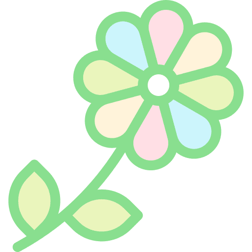 Flower botanical blossom petals icon