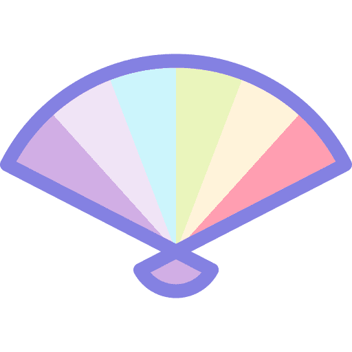 Paper fan lgbt hand accessories icon