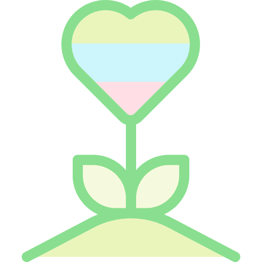 Heart miscellaneous rainbow plant icon