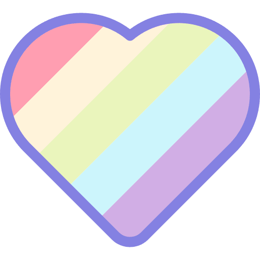 Heart rainbow flag lgbtq flag icon