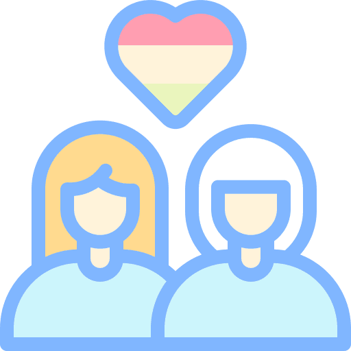 Lesbian pride people girl icon
