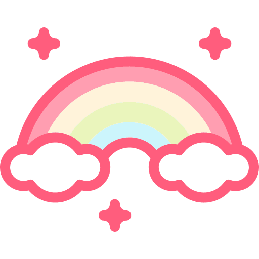 Rainbow holidays spectrums cloudy icon