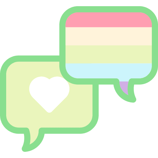 Conversation culture communications rainbow icon