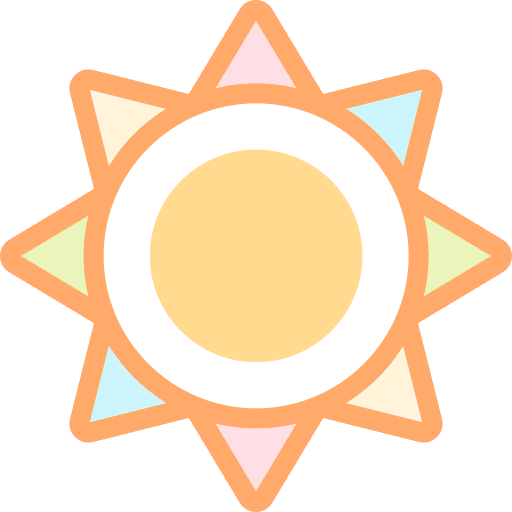 Sun summertime nature meteorology icon