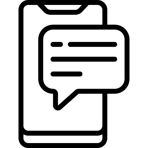 Mobile bubble conversation contact icon
