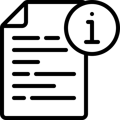 Page info letter communications icon