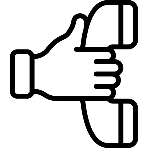 Phone hand call telephone icon