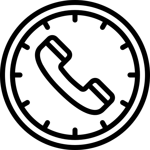 Clock telephone clock communications icon
