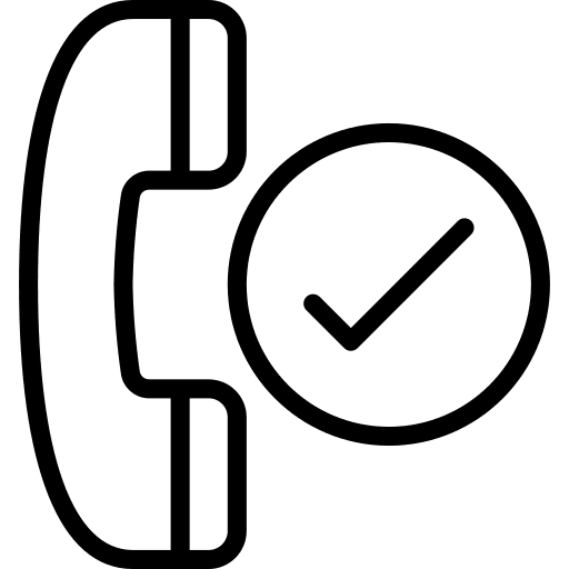 Phone tick mobile confirm icon