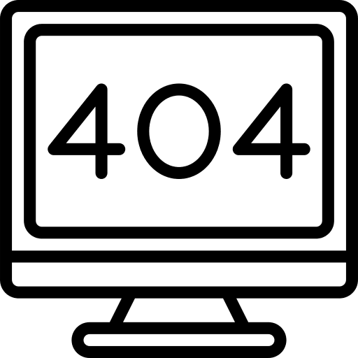 404 error seo and web error computer icon