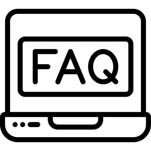 Faq laptop webpage device icon