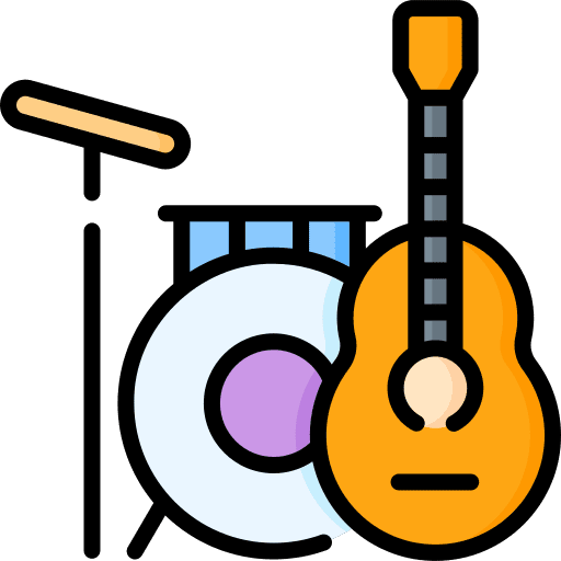 Live music orchestra guitar band icon